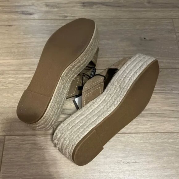 Zara Leather Platform Wedges with Tortoiseshell Buckle EUR 38 - Picture 8 of 9